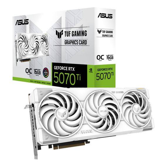 Видеокарта ASUS GeForce RTX5070 Ti 16GB TUF OC WHITE GAMING (TUF-RTX5070TI-O16G-WHITE-GAMING) | Зображення 9