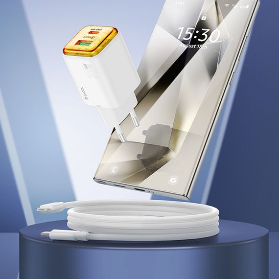 СЗУ Hoco N53 Monsoon PD30W+QC3.0 (1USB-A/1C) + Type-C to Type-C | Зображення 2