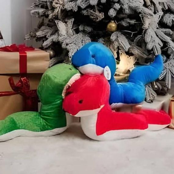 Плед-подушка 3в1 Змія 70см 29628 Червона