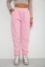 Спортивные штаны женские на флисе, цвет светло-розовый, 238R57828
