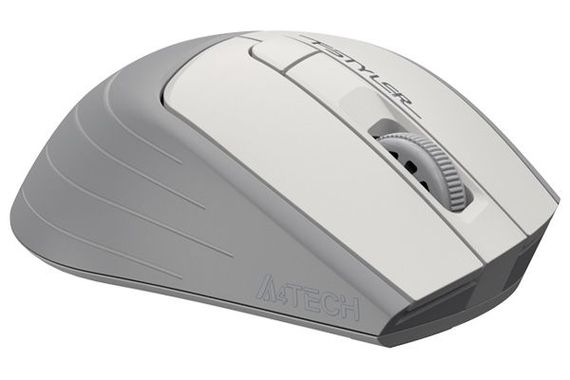 Миша комп'ютерна бездротова A4Tech Fstyler FG30S Wireless Grey/White сіра з білим | Зображення 4