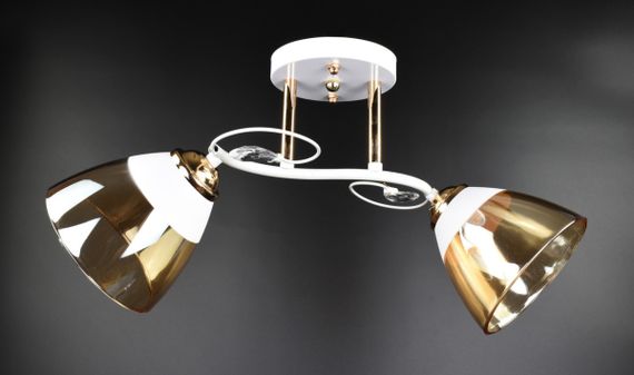 Люстра стельова на 2 лампочки 26073 Білий 24х20х48 см.