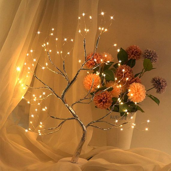Настольный cветильник DIY Auelife 108 Led дерево гирлянда Бонсай Auelife Теплый свет | Зображення 6