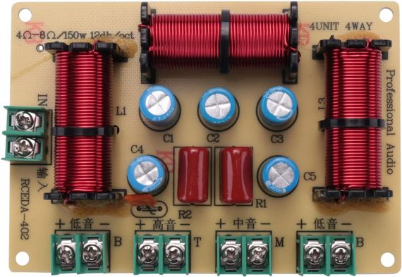4-х полосный кроссовер 120 Вт Двойной низкочастотный + среднечастотный + высокочастотный делитель частоты KTV Профессиональный кроссовер.