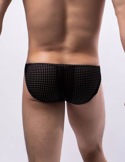 Дышащие сетчатые сексуальные мужские трусы Star Night черные, XL sexstyle | Зображення 4