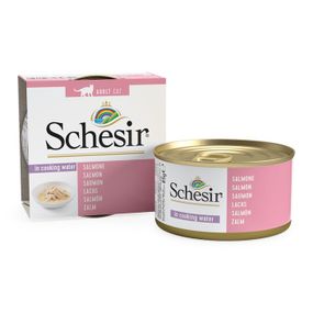 Schesir Salmon вологий корм для котів з лососем у бульйоні, 85 гр