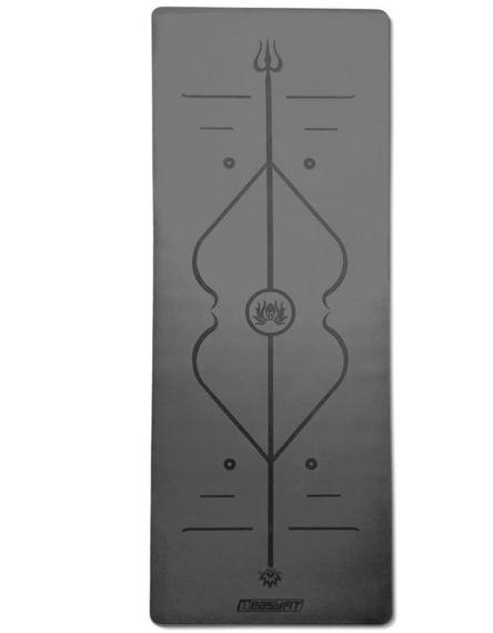 Килимок для йоги професійний EasyFit Pro каучук 5 мм Чорний (EF-1925-BK)