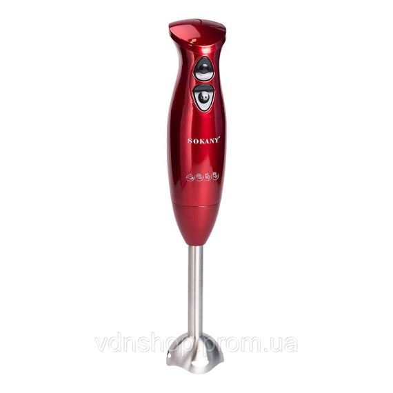 Ручной блендер погружной 600 Вт портативный электрический многофункциональный Красный Sokany SM-5011 | Зображення 4