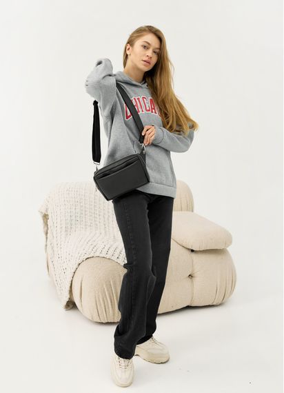 Жіноча сумка бананка Sambag HARVI чорна 24 × 16 × 6 см (88213001) | Зображення 6