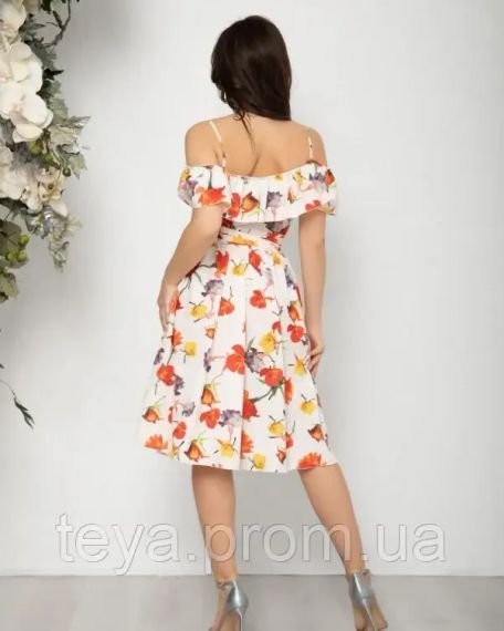 Плаття для жінок колір білий розмір S FI_000661 | Зображення 2