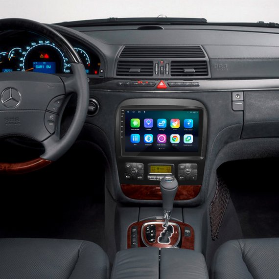Штатная магнитола Lesko для Mercedes-Benz S-Класс IV (W220) 1998-2005 экран 9" 4/64Gb/ 4G/ Wi-Fi/ CarPlay | Зображення 1