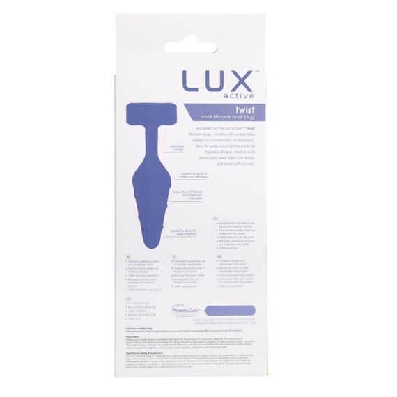 Анальна пробка Lux Active Twist Plug Small Blue (м'яте паковання!!!) Sex Aura | Зображення 8
