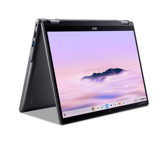 Ноутбук Acer Chromebook Plus Spin 514 CP514-4HN 14' WUXGA IPS Touch, Intel 3-100U, 8GB, F256GB, UMA, ChromeOS, сірий (NX.KYQEU.001) | Зображення 6