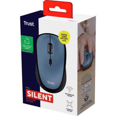 Мышка Trust Yvi+ Silent Wireless/Bluetooth Dark Blue (25514) | Зображення 6