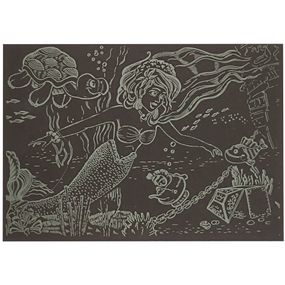 Гравюра А5 "Русалонька" ГрА5з-1 економ варіант у пакеті 21 х 14,8 см