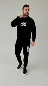 Костюм з худі Nike чорний з великим лого