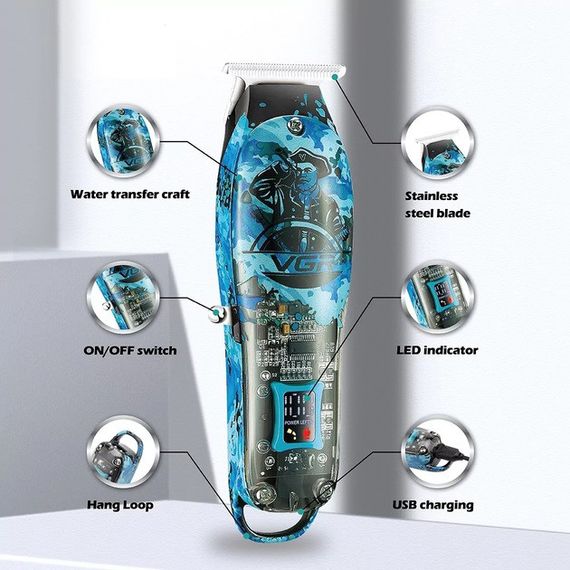 Тример для волосся портативний VGR, Машинка для стрижки волосся з регульованою насадкою IT-91 | Зображення 3