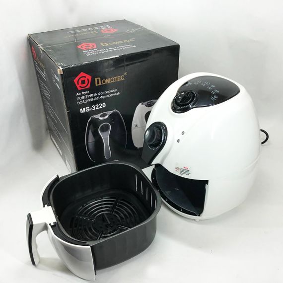 Аерофритниця Мультипіч Аерогриль Domotec MS-3220 1300W 4,5 л Безмасляна з Таймером. Колір: білий | Зображення 5
