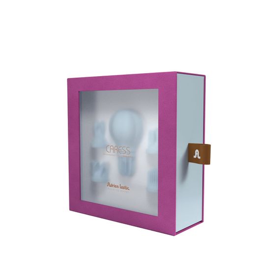 Вібратор Adrien Lastic Caress Blue з насадками для стимуляції ерогенних зон, які обертаються. | Зображення 7