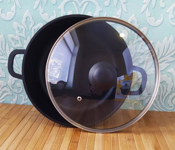 Казан каструля з кришкою 1,6 л 16 см  ⁇  Каструля зі скляною кришкою з антипригарним покриттям A-PLUS  ⁇ | Зображення 3