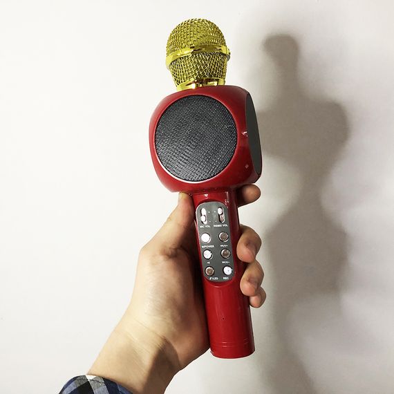 Безпровідний мікрофон караоке bluetooth WSTER WS-1816. Колір: червоний | Зображення 3