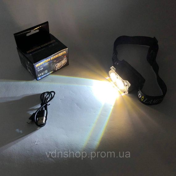 Налобный фонарь для точных работ YY-19F-2XPE(white)+2COB(yellow), Налобные фонари для активных людей AH-38 | Зображення 1