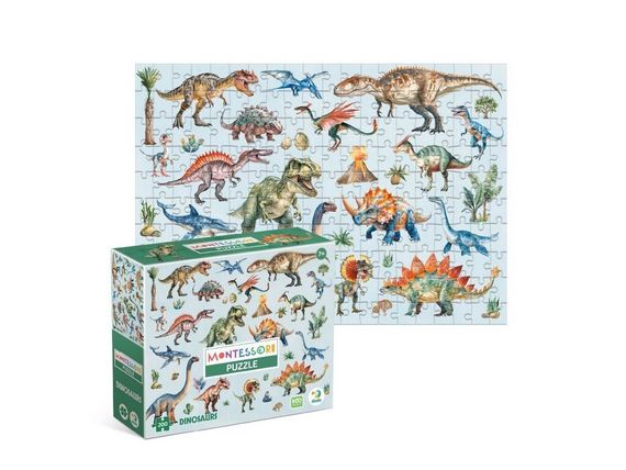 Монтессорі пазл Динозаври DoDo 300631 Різнокольоровий shop (4823115912558)