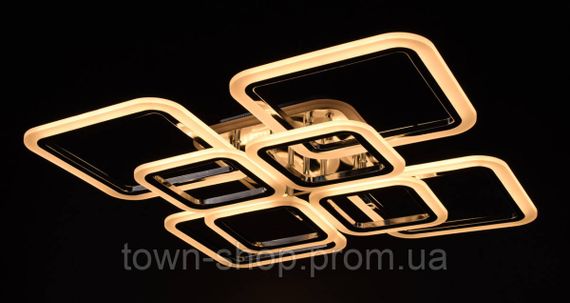 Люстра потолочная LED с пультом A2400/4+4-RGB-ch Хром 11х59х59 см. | Зображення 2