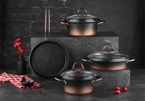 Набор посуды OMS 3048-Bronze 7 предметов бронзовый