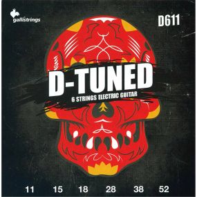 Струни для електрогітари Gallistrings D611 (.011-.046), D-Tuned, REGULAR HEAVY, Steel/Nickel