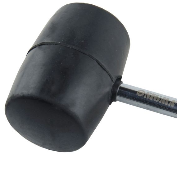 Киянка резиновая Sigma 900 г черная, металлическая обрезиненная рукоятка (4317501) | Зображення 1