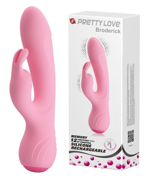 Вибромассажер с клиторальным стимулятором Pretty Love - Broderick, BI-014644-1 sexstyle