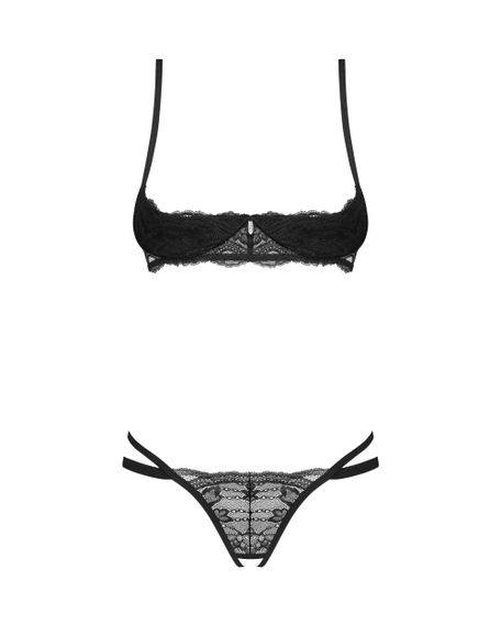 Открытый комплект Obsessive Nutris set Чорний M/L | Зображення 4