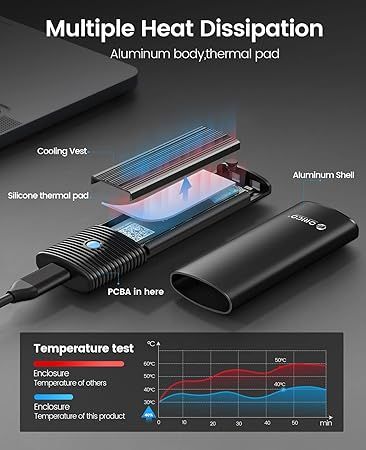 Корпус ORICO USB3.2 Gen1 Type-C M.2 NGFF SATA SSD (5 Гбит/с) (pmw2) | Зображення 2