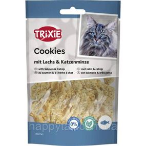 Лакомство Trixie Cookies для котов печенье с лососем и кошачьей м_ятой 50 г