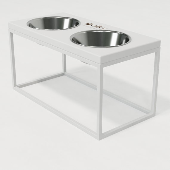 Миски на подставке для средних и больших собак Hollky Base L (2 × 0,95 л) BL-422120-WHWH | Зображення 2