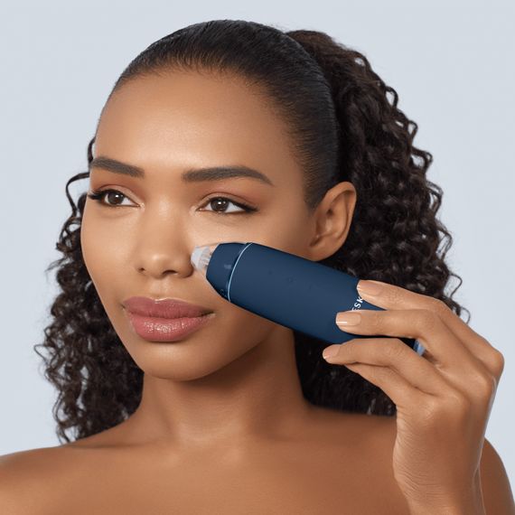 Микродермабразийное устройство для удаления черных точек GESKE MicroDermabrasion Blackhead Remover 7в1 starlight, Синий | Зображення 3