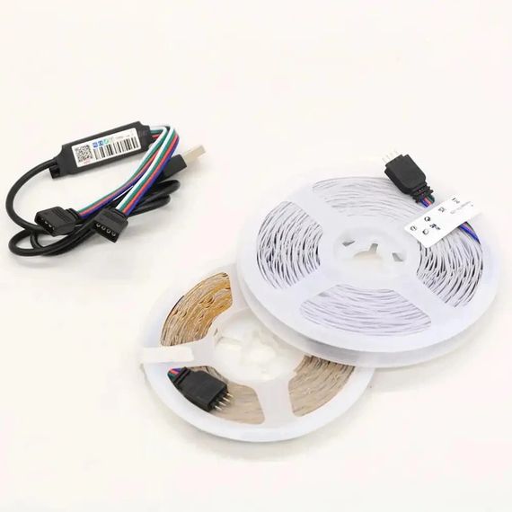 Світлодіодна LED стрічка Bluetooth 2х12,5м USB + пульт SMD 5050 XPRO (234571779_369) | Зображення 5