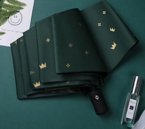 Міні-парасолька складна Корона зелена 5531 95 см