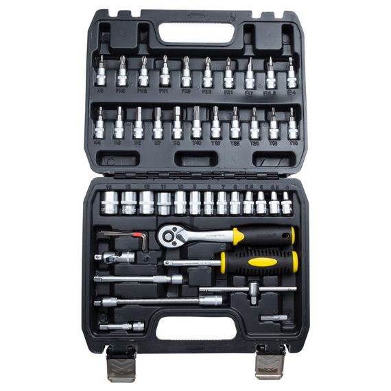 Набір насадок торцевих і біт Sigma 1/4" 46 шт CrV mid (6003511) | Зображення 2