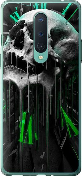 Чехол на OnePlus 8 Череп-часы "4100u-1902-17620"