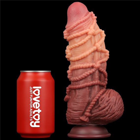 Фаллоимитатор значительного размера 9.5'' DUAL LAYERED PLATINUM SILICONE Sex Aura | Зображення 3