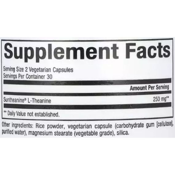 Теанін Natural Factors Stress-Relax Suntheanine L-Theanine 125 mg 60 Veg Caps | Зображення 1