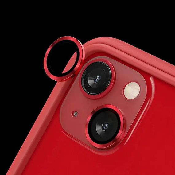 Защитное стекло Metal Classic на камеру (в упак.) для Apple iPhone 14 (6.1") / 14 Plus (6.7") Красный / Red | Зображення 3