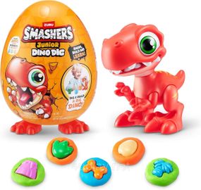 Ігровий набір з динозавром Раптор та тістом для ліплення Zuru Smashers Junior Dino Raptor