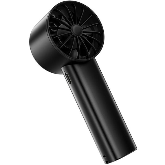 Портативний вентилятор Hoco HX600 handheld folding fan 1200 mAh Black | Зображення 2