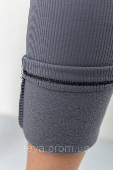 Лосини в рубчик на флісі, колір темно-сірий, розміри M, XXL FA_003586 | Зображення 6