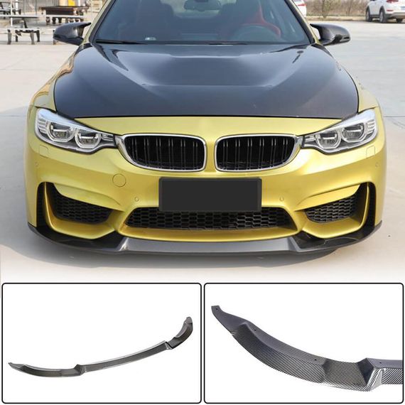 Накладка на передній бампер Lip V8 (для F82/F83, Карбон) для BMW 4 серія F-32 2012-2020 рр