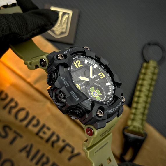Спортивний чоловічий годинник Awarder 004AGDPS ДПС Зелений + Коробка | Зображення 4