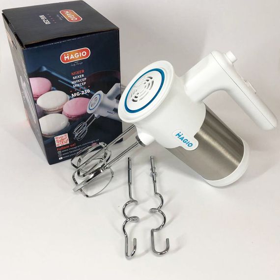 Міксер ручний Magio MG-230, потужний міксер, міксер блендер ручний, побутові міксери, кухонний міксер | Зображення 6